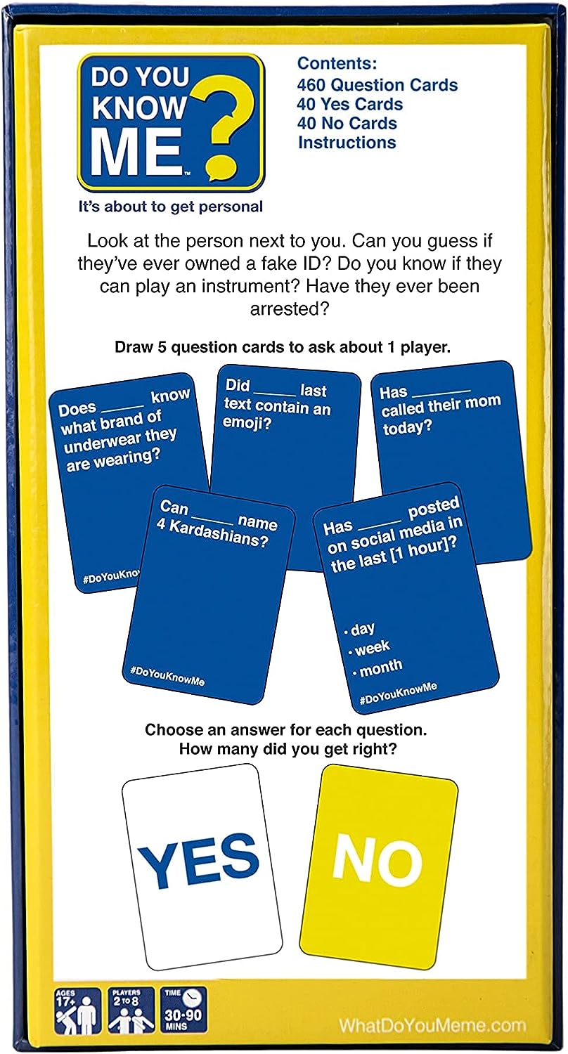 WHAT DO YOU MEME? Do You Know Me? - The Party Game That Puts You and Your Friends in The Hot Seat WHAT DO YOU MEME? Do You Know Me? - The Party Game That Puts You and Your Friends in The Hot Seat